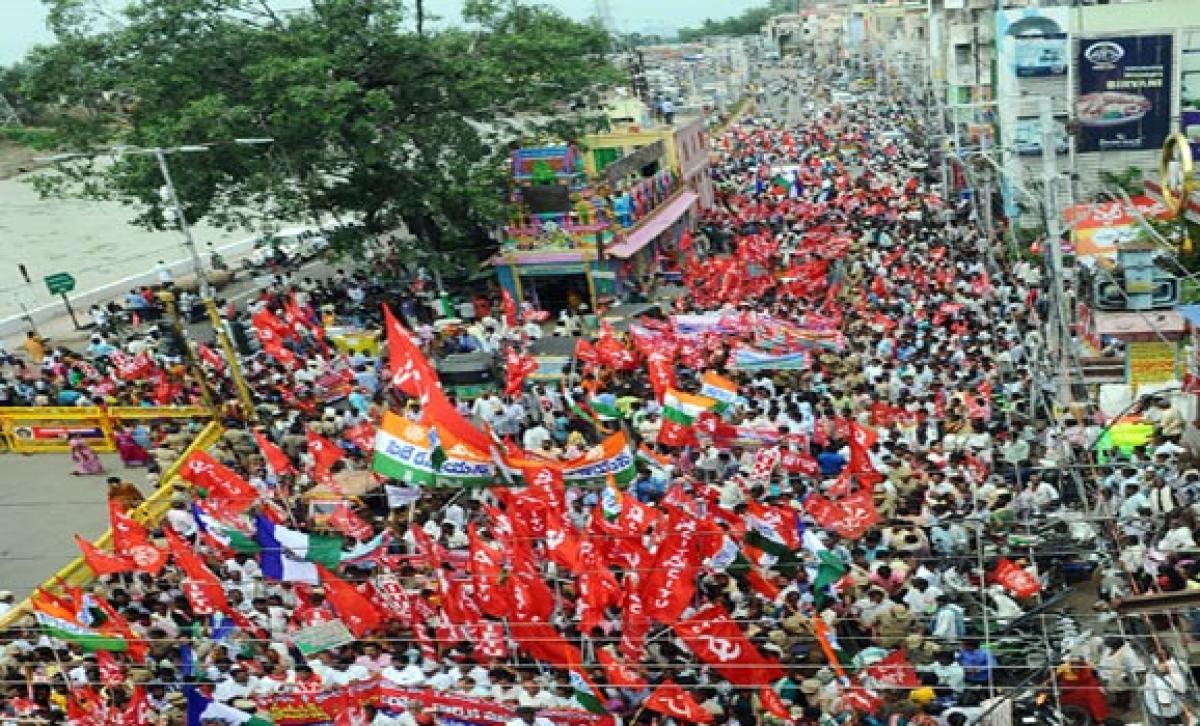 Strike peaceful in city