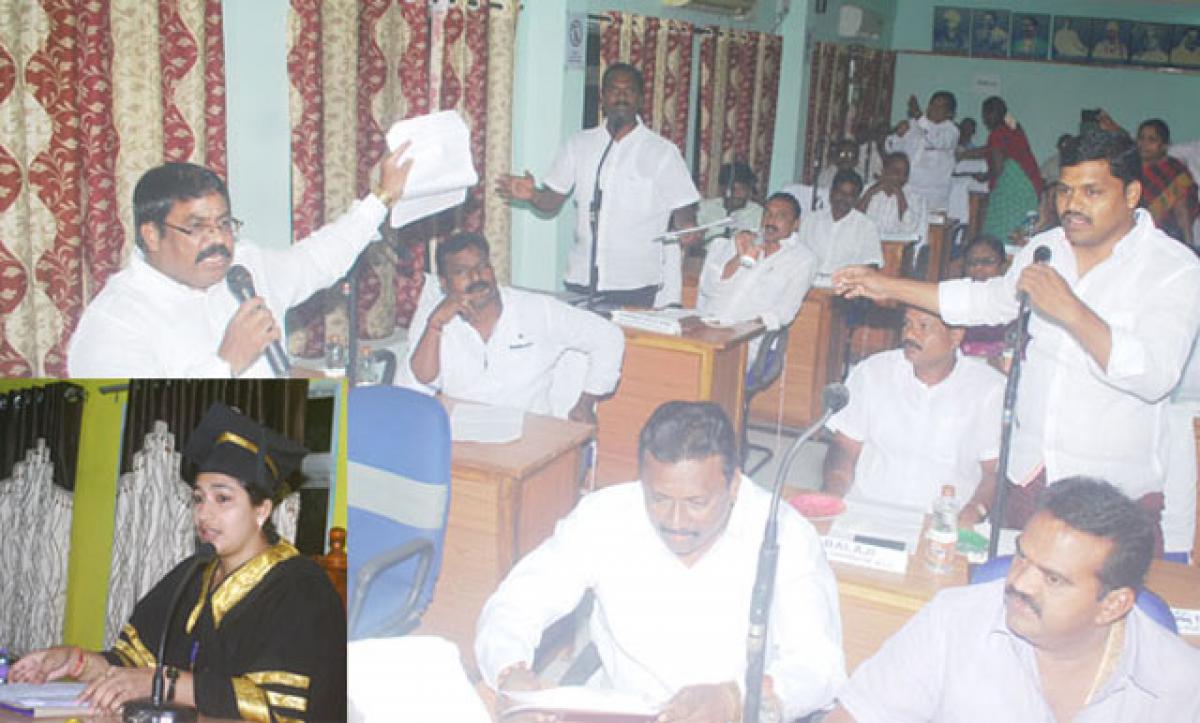 Sparks fly thick and fast at Eluru council meet