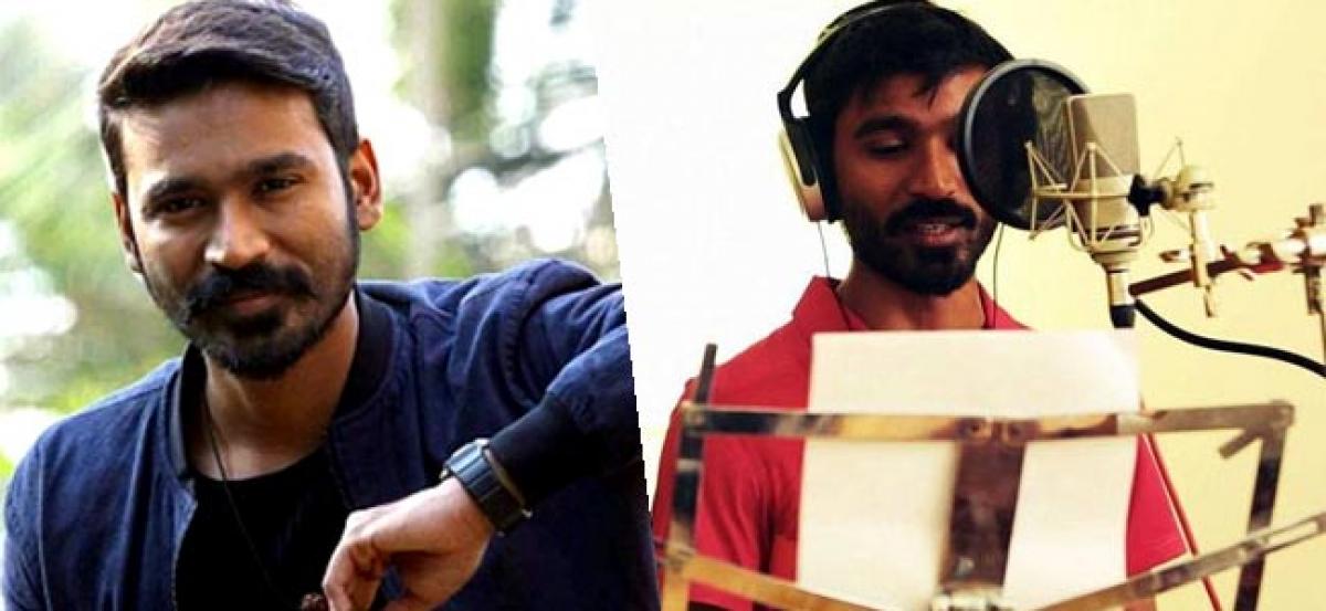 After, Tamil and Kannada Dhanush sings title track of Telugu flick