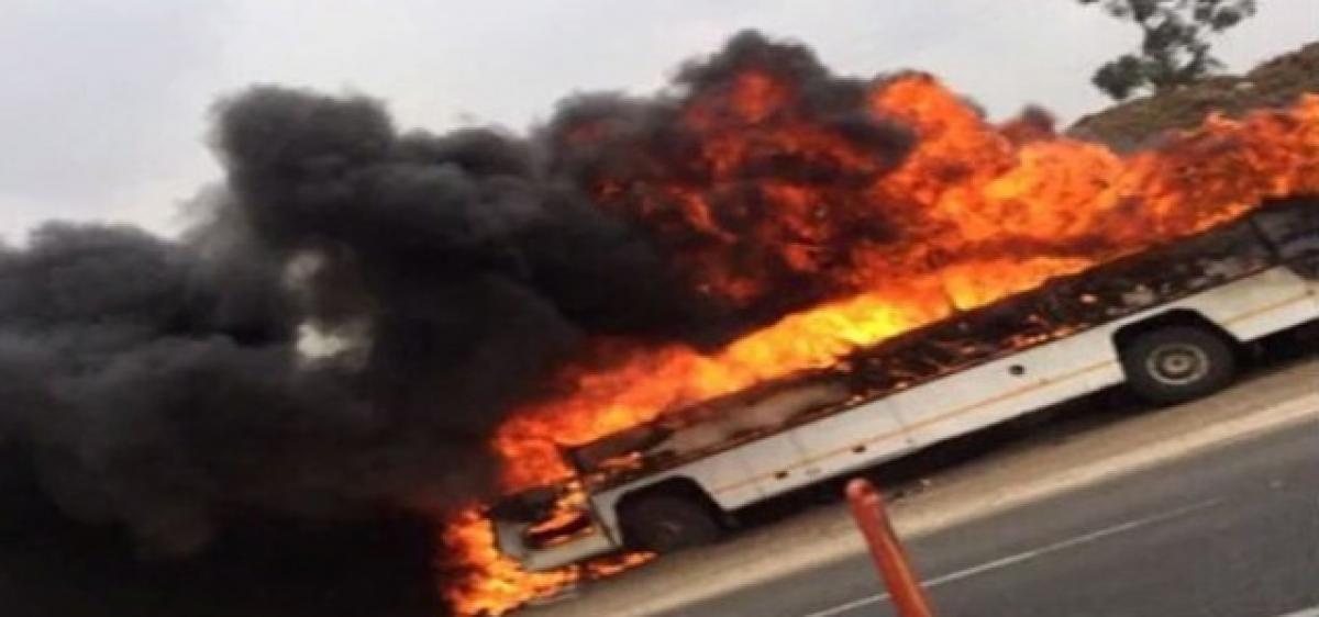 Child charred to death in bus inferno