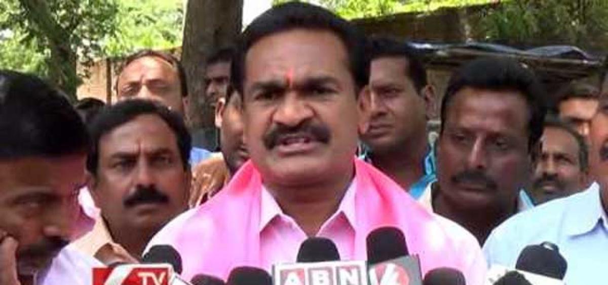 Kamareddy MLA lays foundation stone for camp office