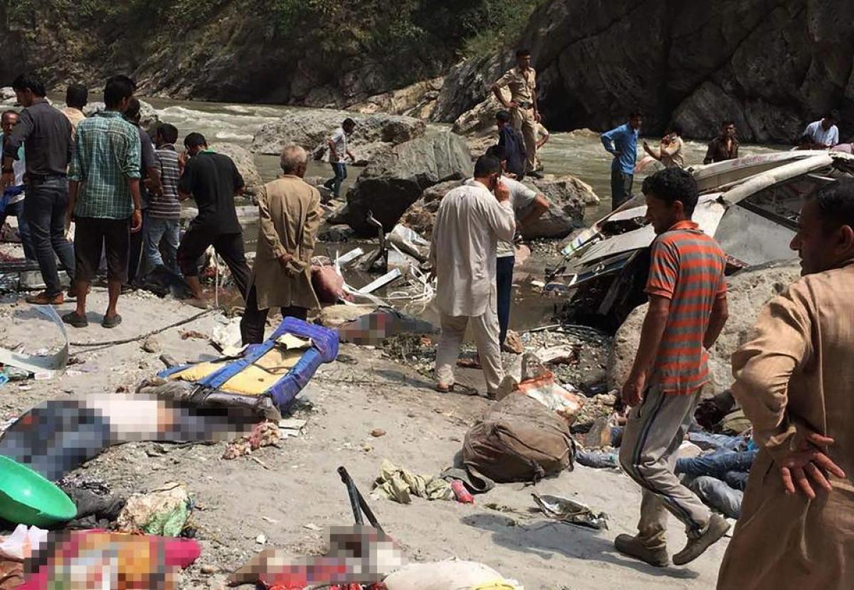 Bus crash kills 44 in Himachal Pradesh after plunge off mountain road