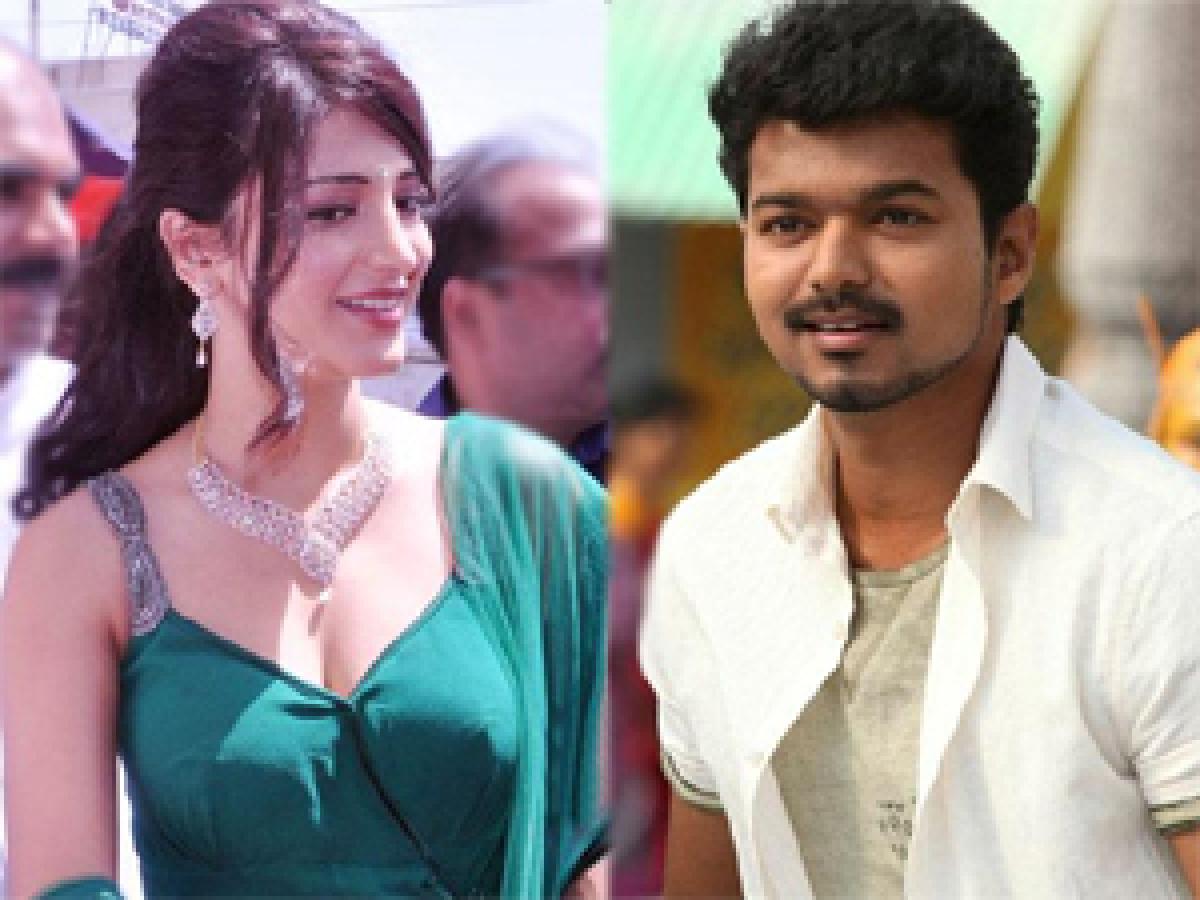 Vijay, Shruti Haasan croon a duet for Puli