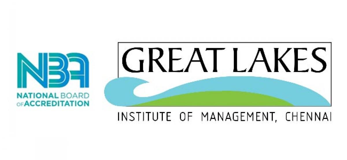 Great Lakes Institute Of Management, Chennai Pgdm Is Nba Accredited