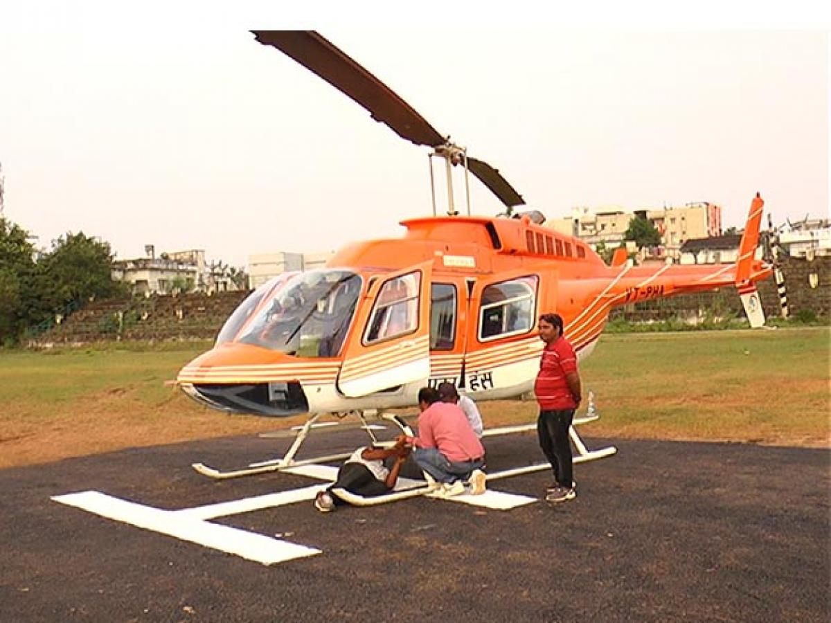 Helicopter ride for Pydithalli festival