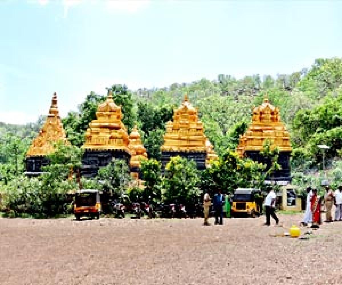 Half-visible Srichakra irks devotees