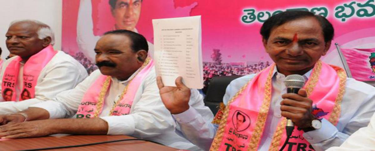 TRS releases fourth list, moves ahead of opposition