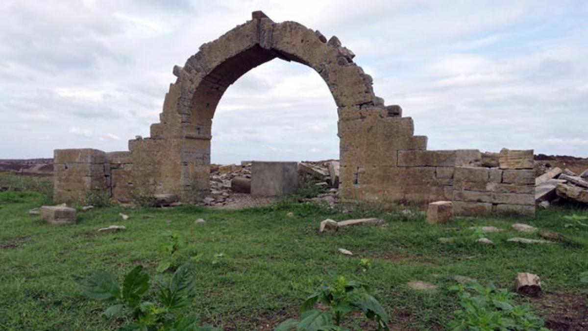 Ancient mosque surfaces at Yellala village