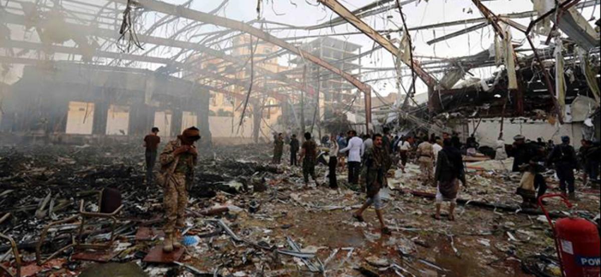 Iran-backed Houthi rebels blamed Saudi-led coalition for the deadly air strike in Yemen