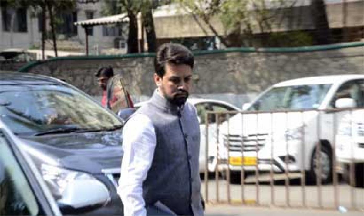 Afzal Guru row: Anurag Thakur leads BJP protest against Congress in Delhi