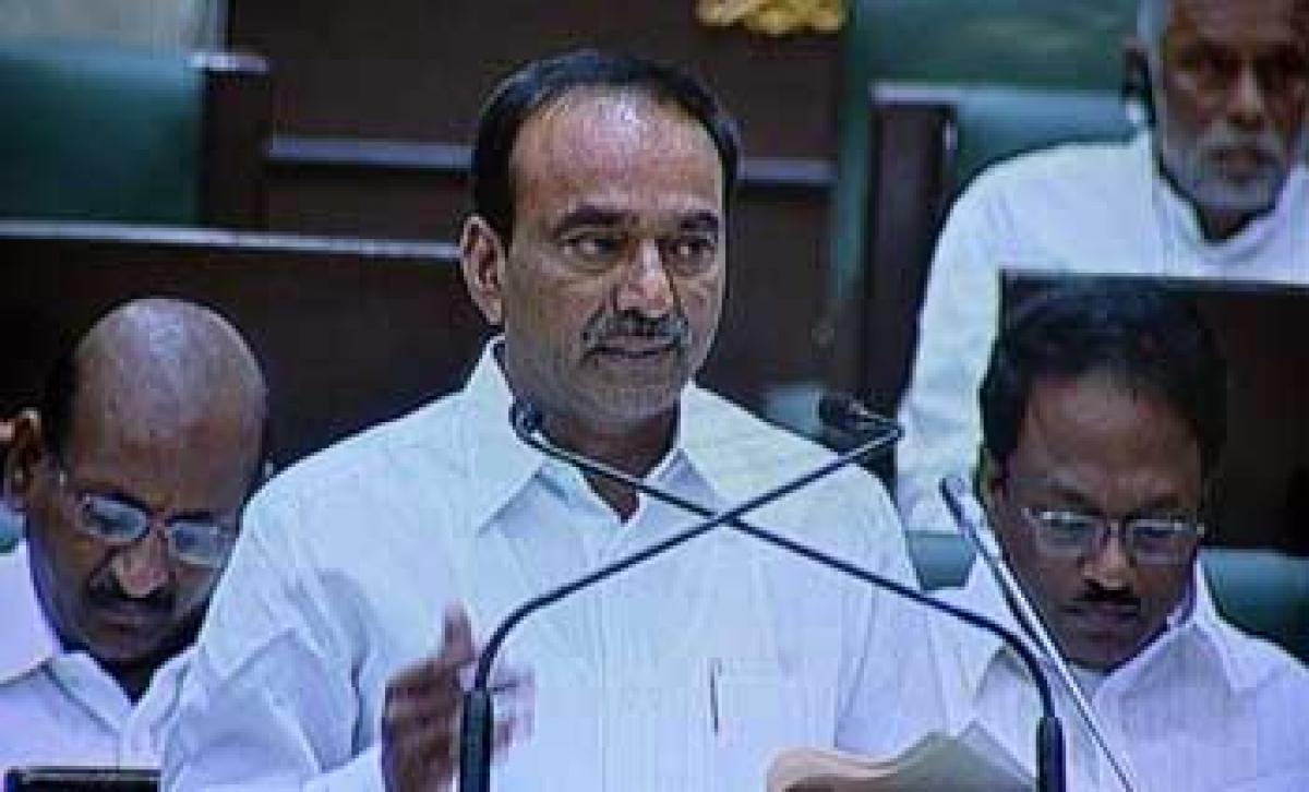 Etela presents Rs 1.30 lakh crore budget for Telangana