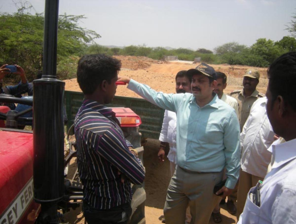 Collector inspects various works in Thamballapalle constituency