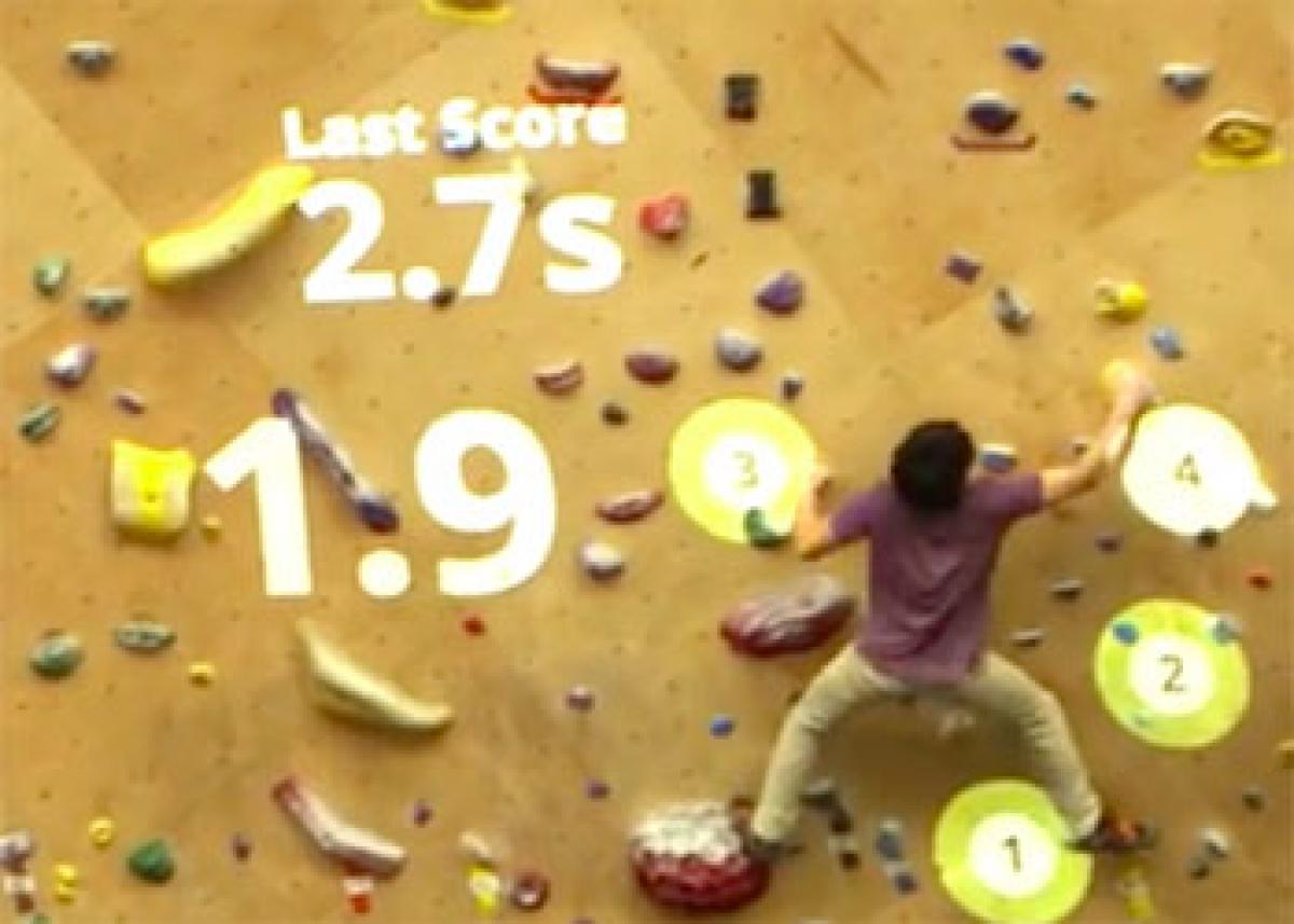 New: Augmented Reality Rock Climbing Wall introduced at U.S Gym
