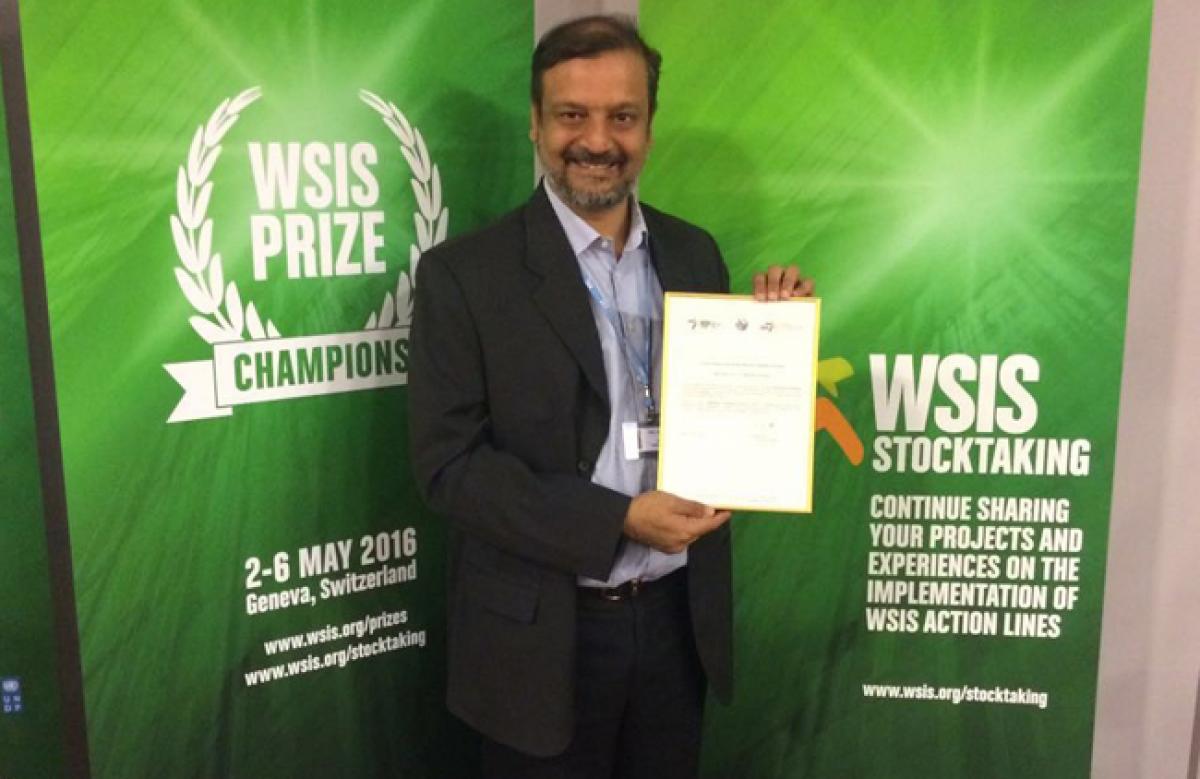 Wockhardt Foundation wins ‘Champion of WSIS Prize 2016’ award for E-Learning Programme at Geneva, Global Awards