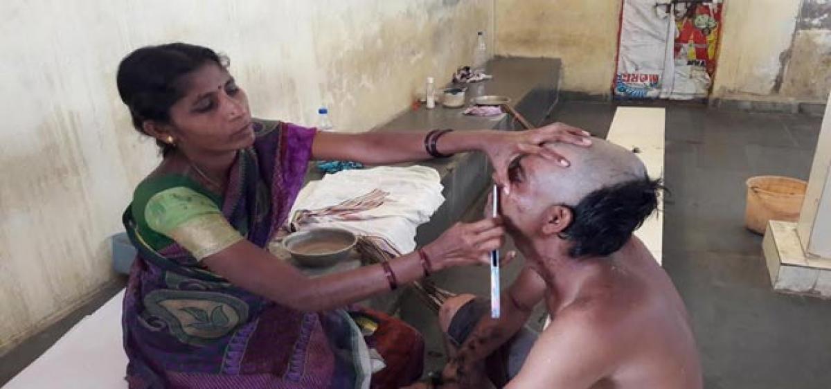 The women barbers of Bhadradri