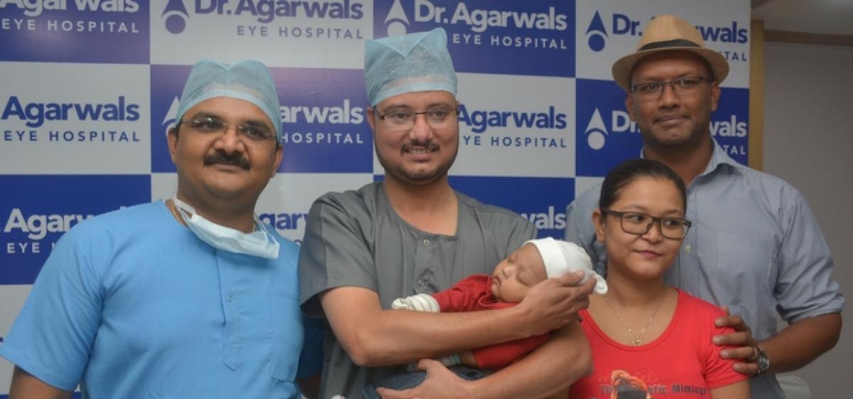 2-month-old baby undergoes successful eye surgery
