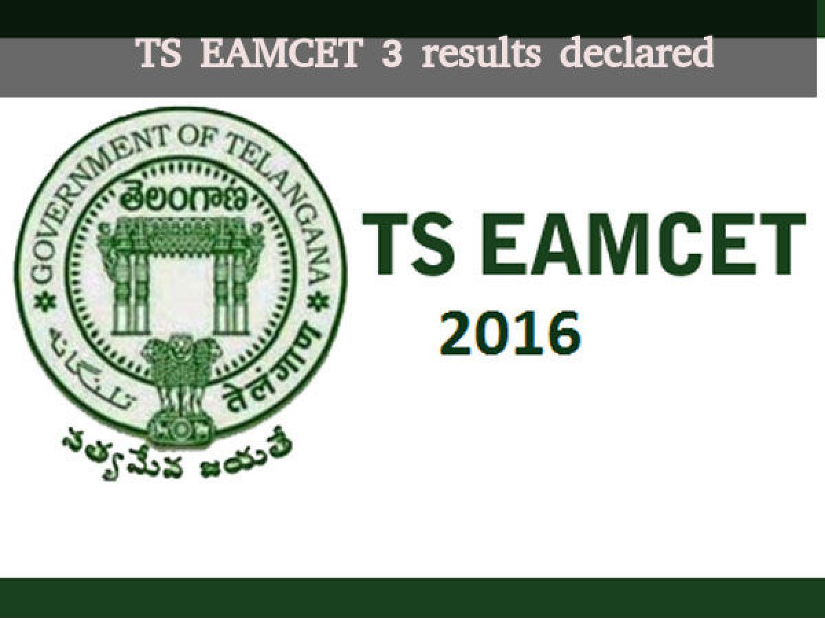 Telangana EAMCET 3 results announced