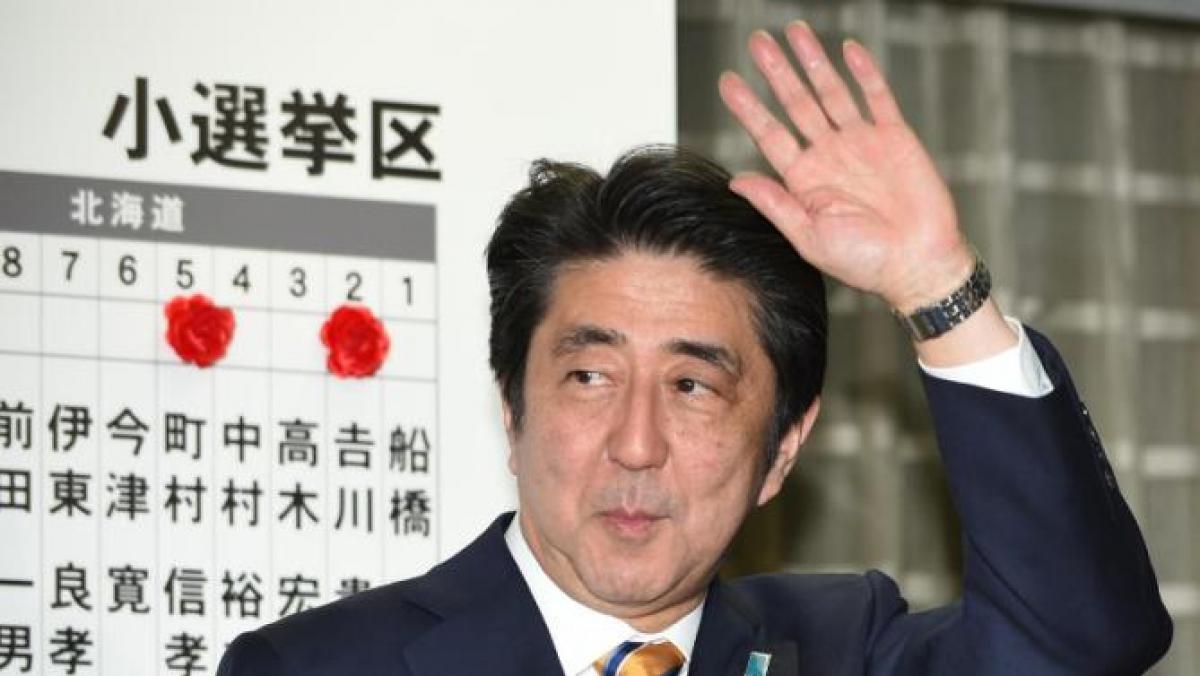 Abe re-elected as ruling LDP president