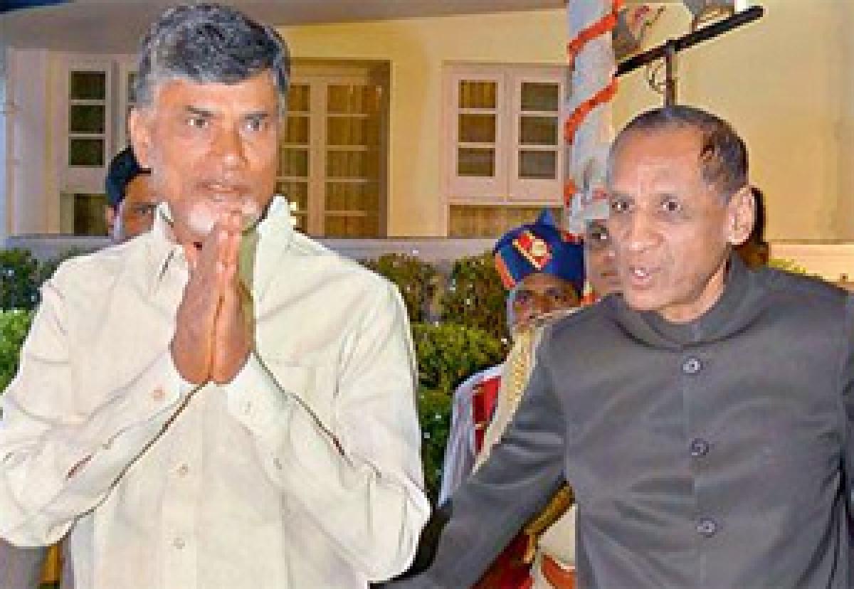Andhra Pradesh CM, governor meet president in Hyderabad