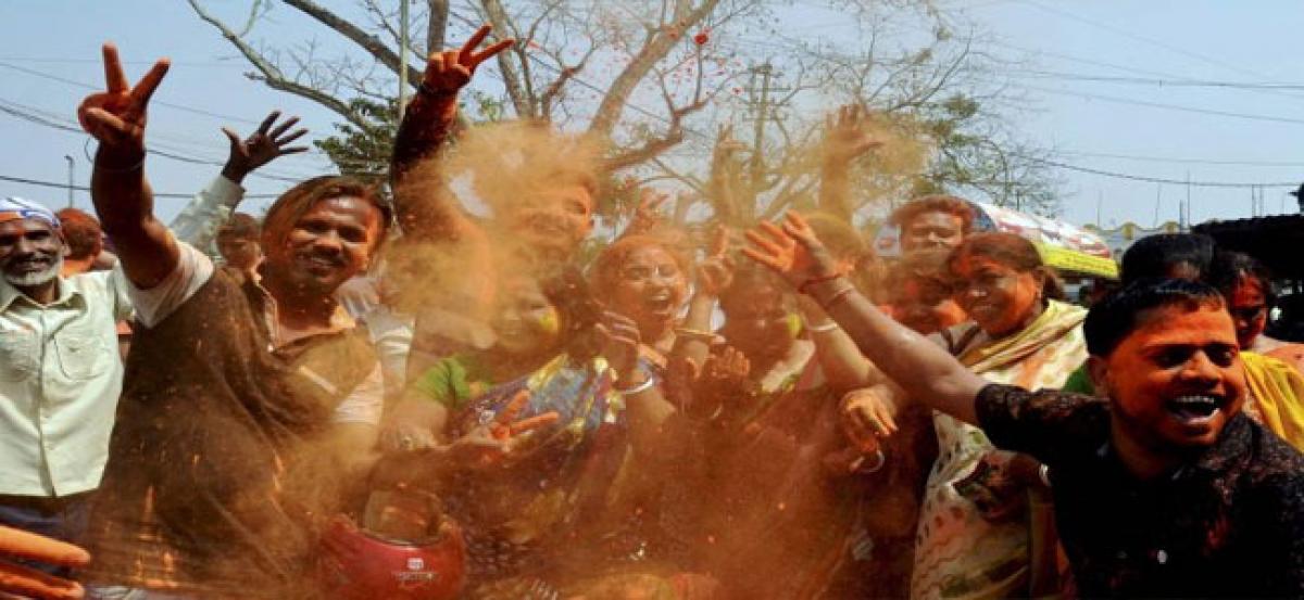 BJP celebrates Tripura victory