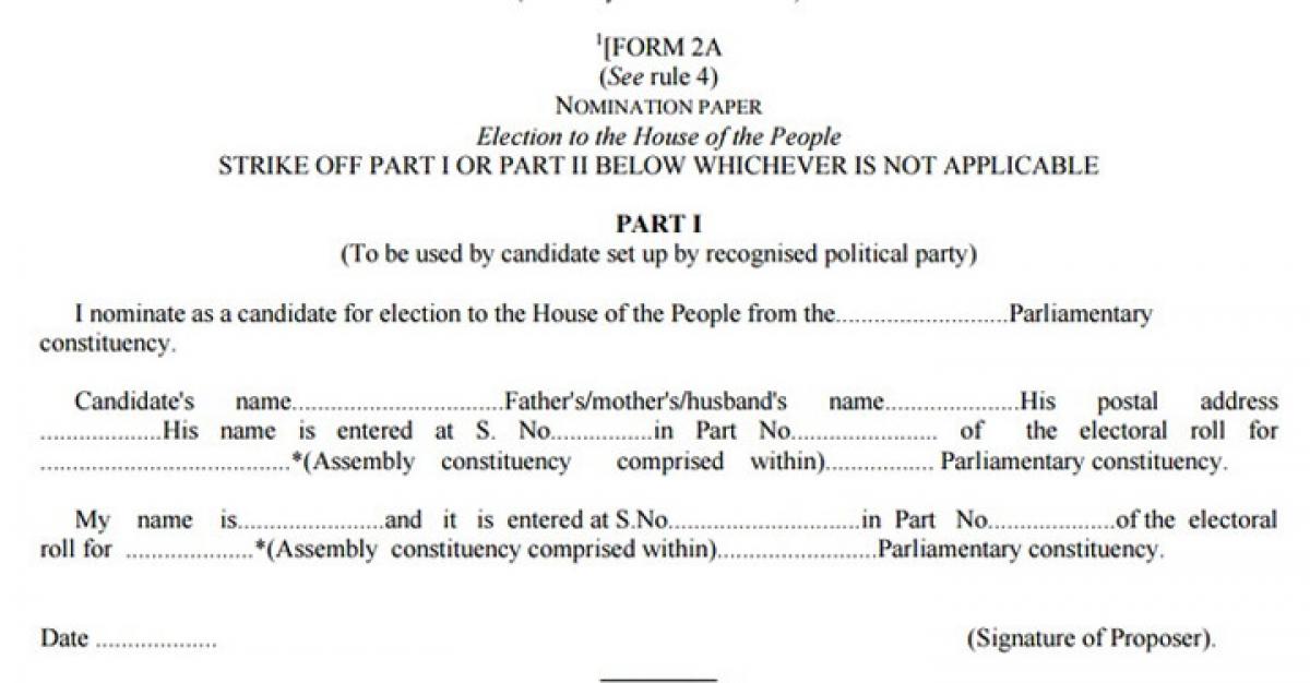 Understanding B-Form for contesting polls