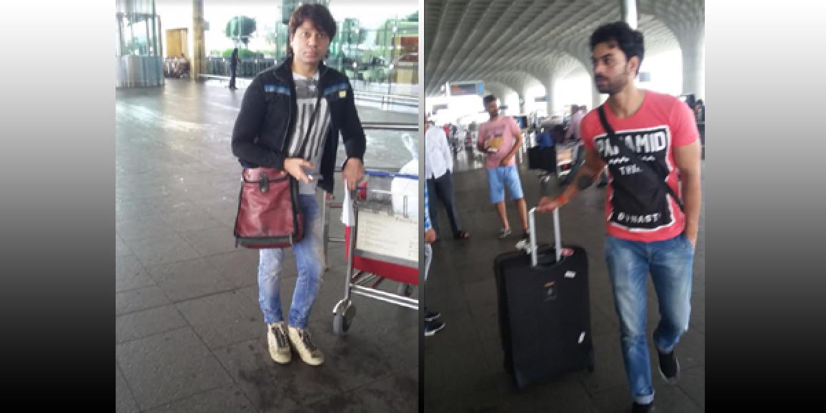 Actor Yuvraaj Parashar and Kapil Kaustubh Sharma spotted at Airport
