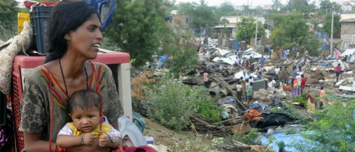 Huts on SRSP lands demolished, 100 families rendered homeless