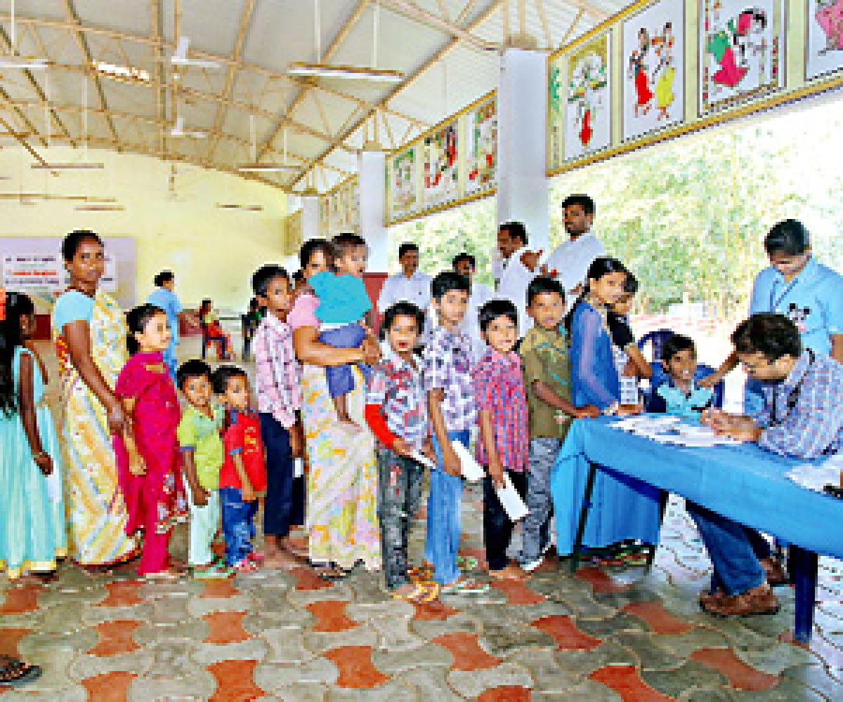 Health camp conducted at Burripalem village