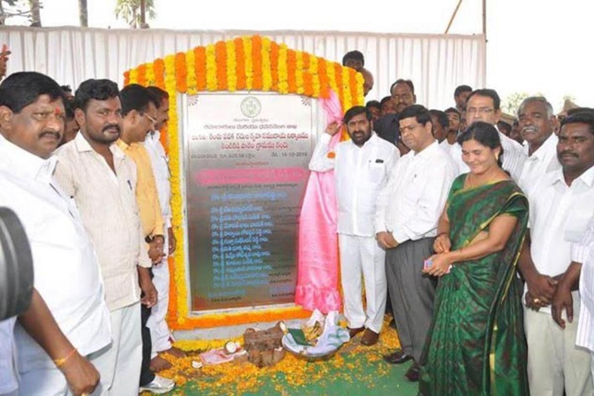 Stone laid for 2BHK houses