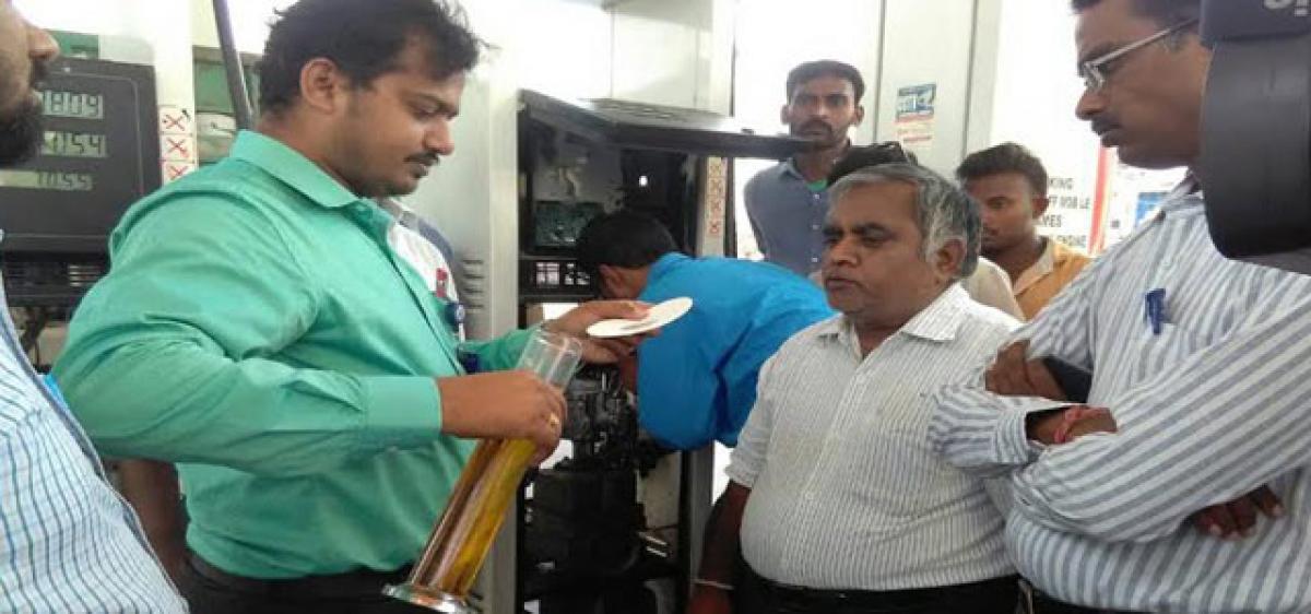 Check out for adulterated petrol at the Mancherial
