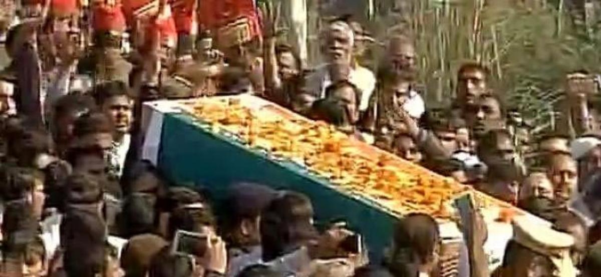 BSF personnels last rites held with full state honours in Haryana