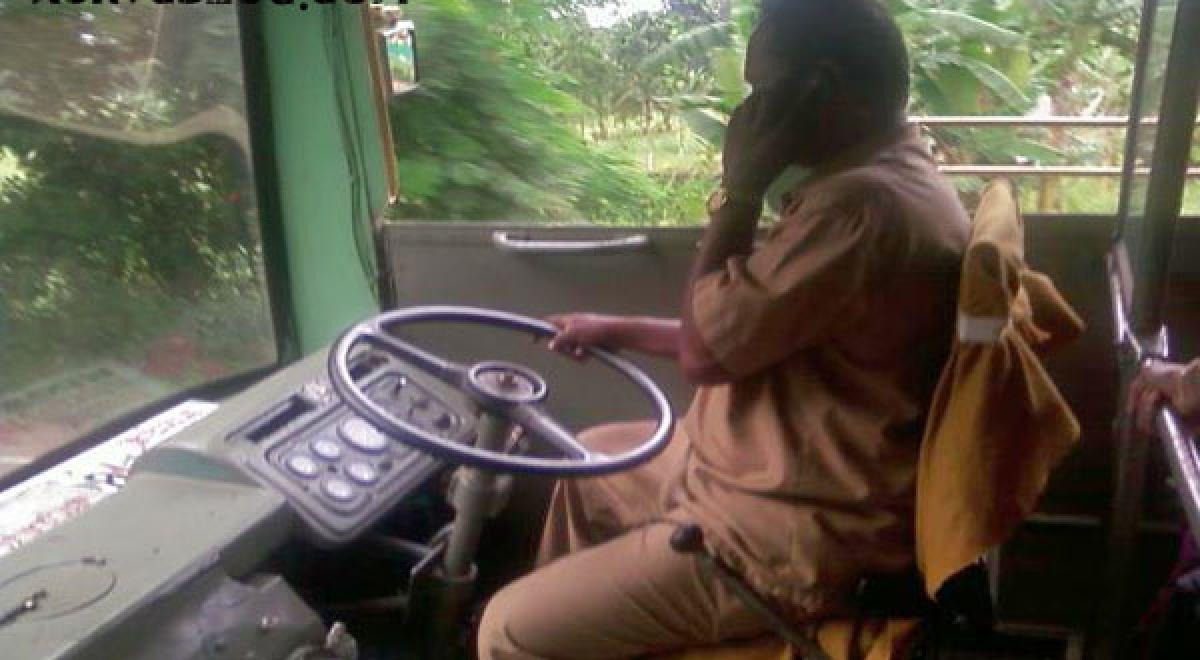 RTC drivers using mobile phone while driving