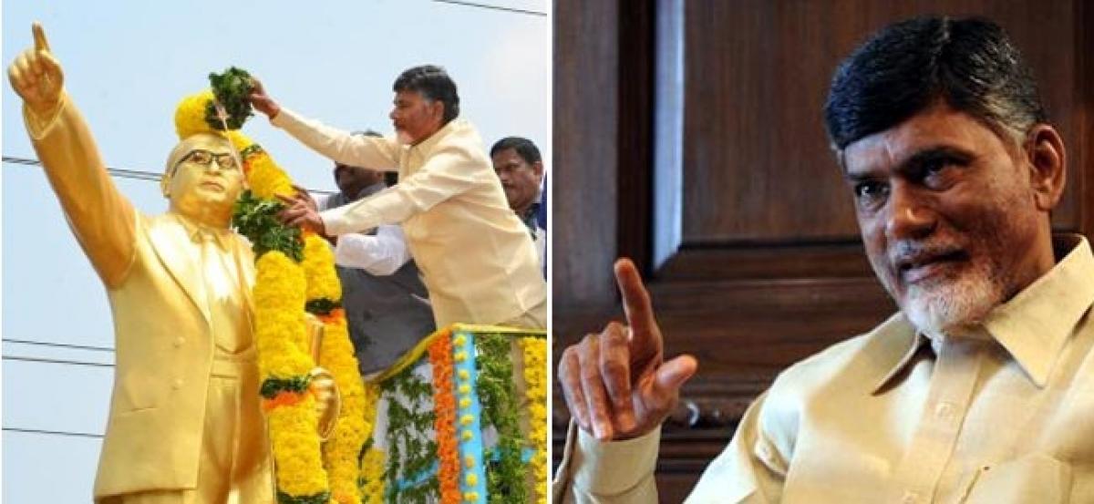 AP: Naidu lays foundation stone for Rs 100 crore Ambedkar park