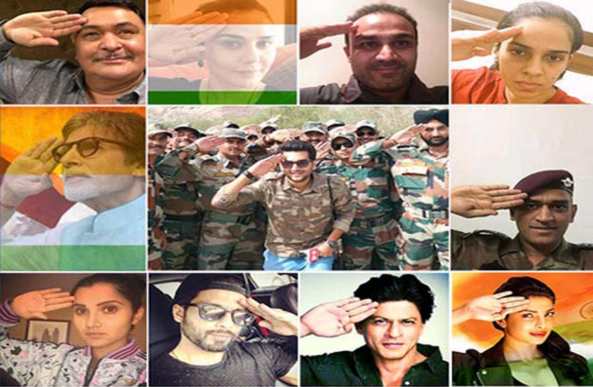 For I-Day, celebs toast soldiers with #Saluteselfie