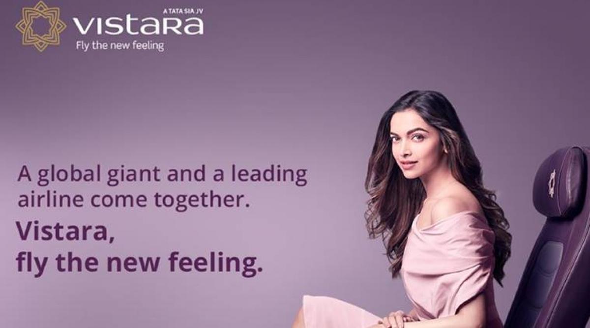 Deepika Padukone named brand ambassador of Vistara