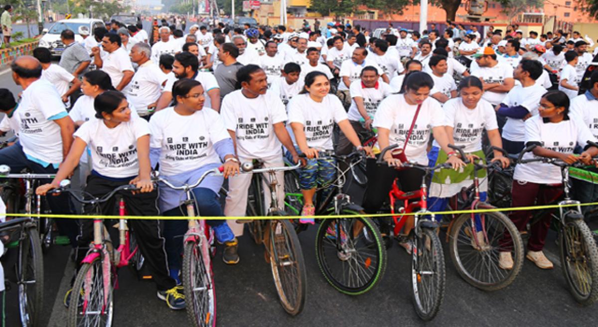 Good response to ‘I Ride with India bicycle rally’