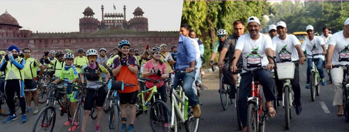 Second car-free day held in Delhi