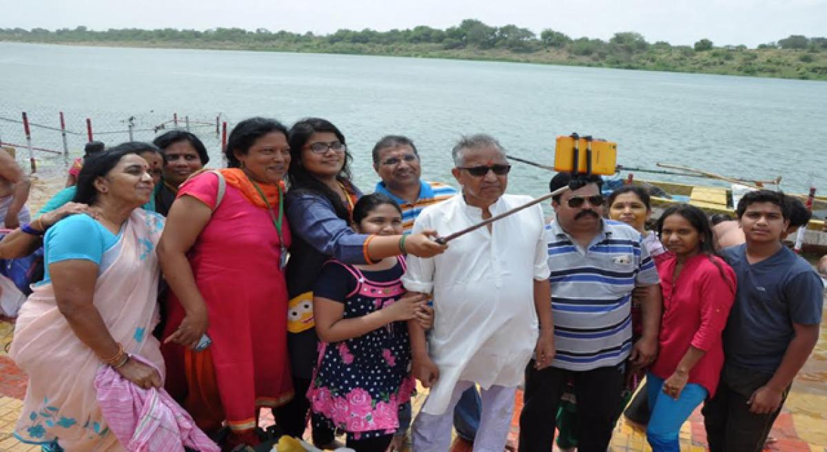 Holy selfie at Krishna Pushkaralu.