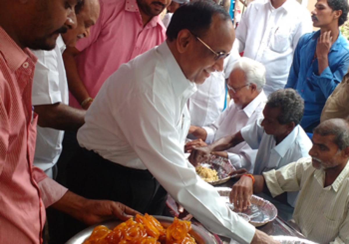 Tulasi Group organises poor feeding