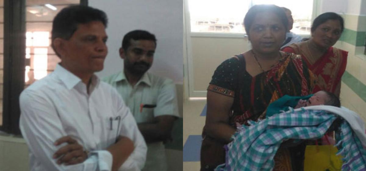 Bhupalpalli Collector’s daughter delivers at govt hospital