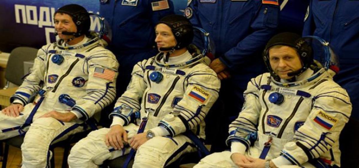 Three astronauts set for launch to ISS