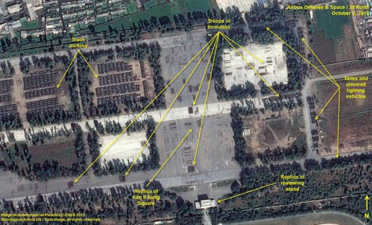 Satellite images show scale of planned North Korea parade