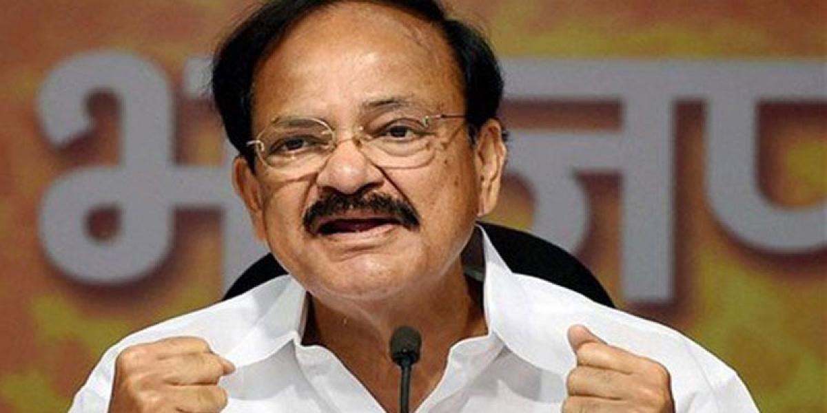 Congress stages walkout; Venkaiah Naidu says party indulging in contempt of democracy