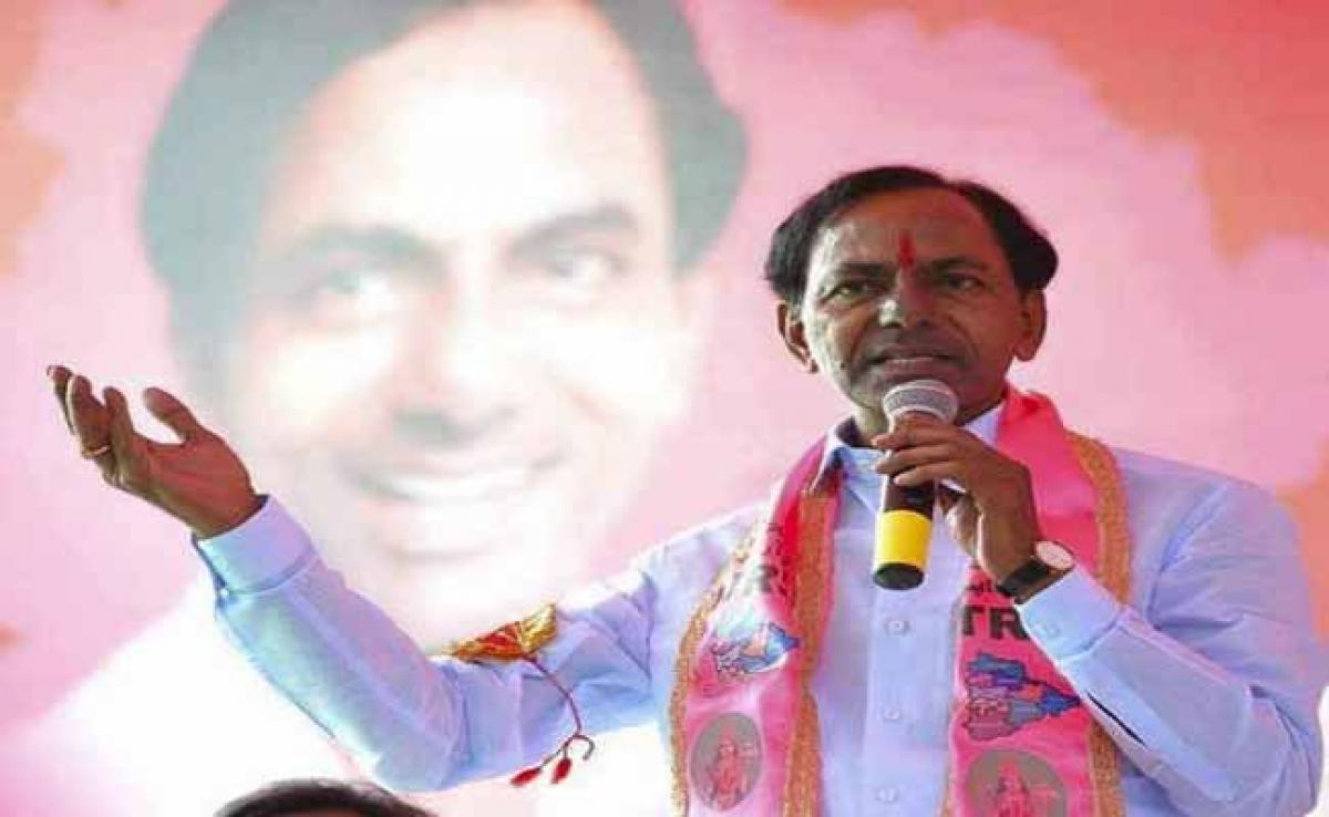 KCR greets people on third year of TRS governance