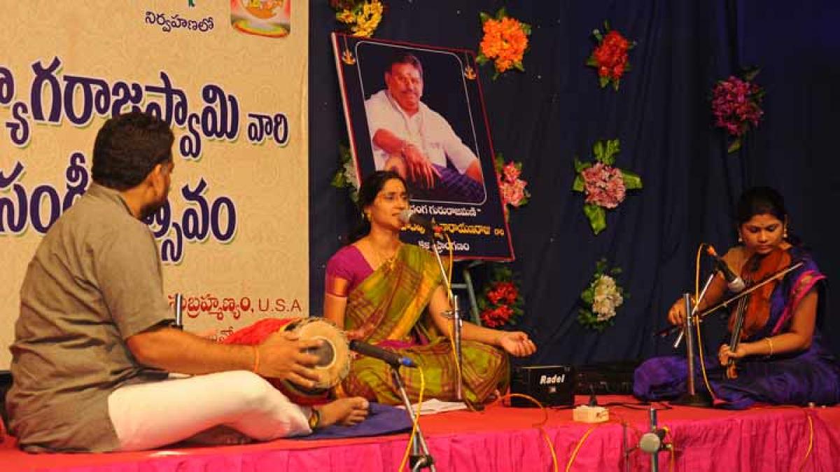 Thyagaraja Swararchana rendered with melodious compositions