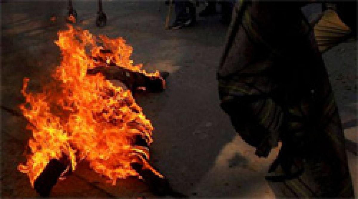 Youngster attempts self-immolation to protest fake encounters in Telangana