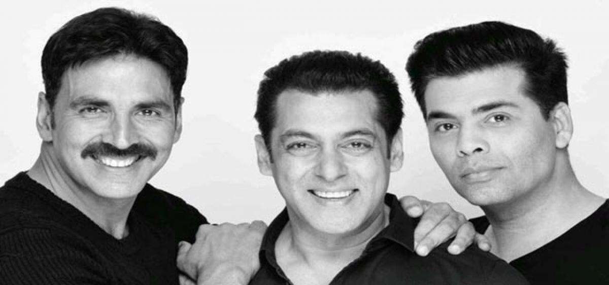 Akshay, Salman and Karan come together for a film