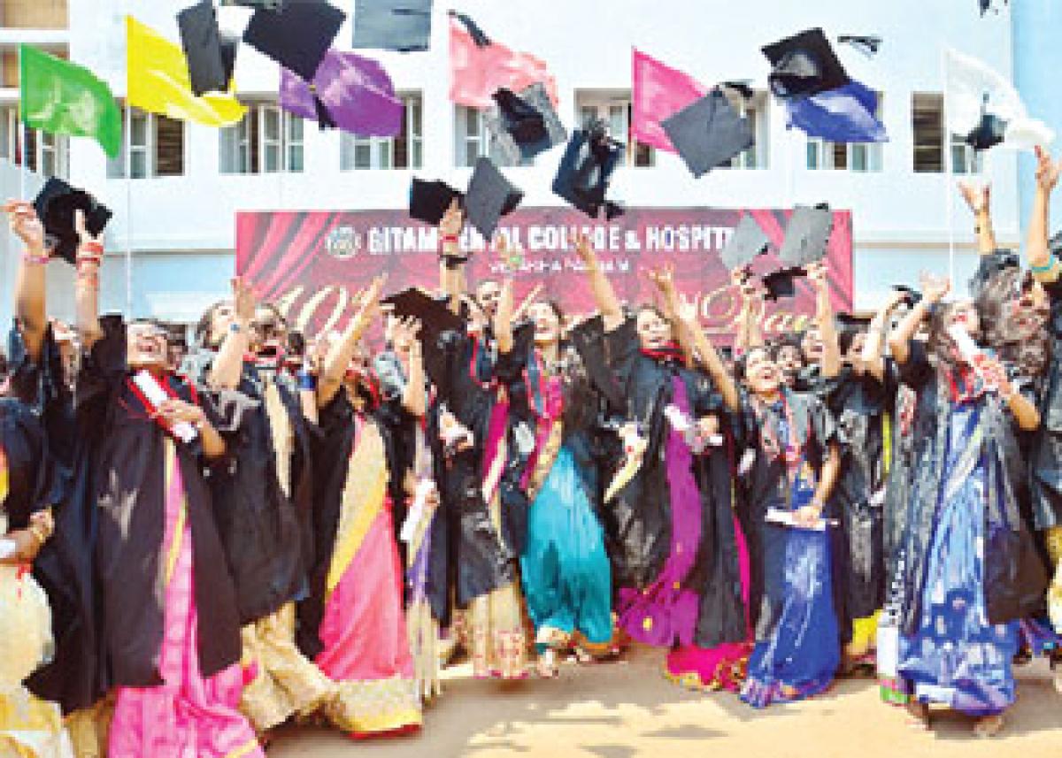 Graduation ceremony at GITAM Dental College