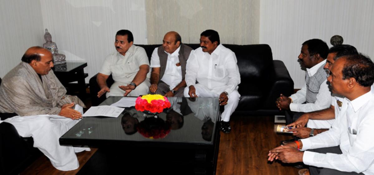 TRS MLCs meet Rajnath