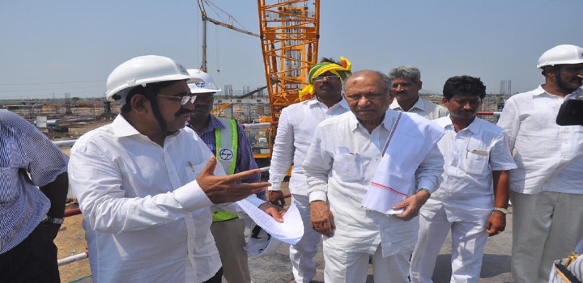 Minister reviews temporary AP Secretariat works